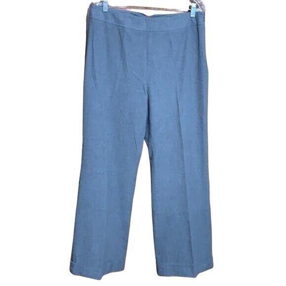 Eddie Bauer Womens Dress Pants Trousers Bremerton Fit Wide Leg Gray Size 14 - Picture 1 of 8